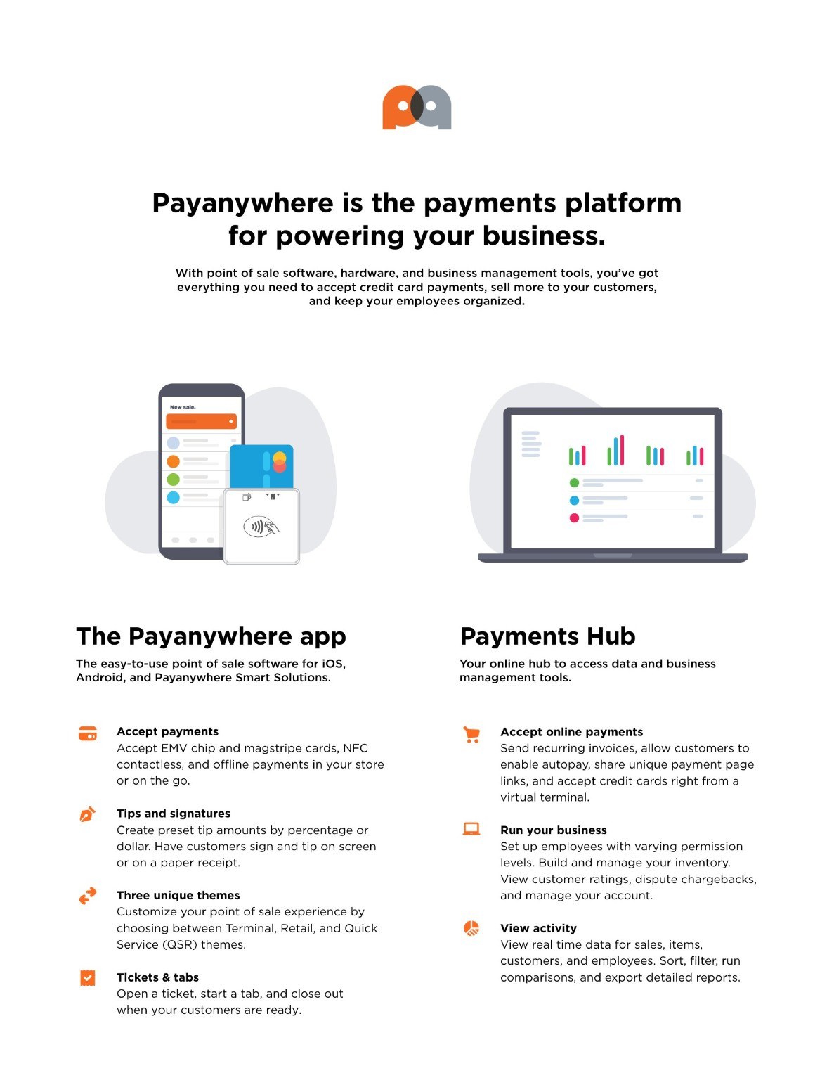 Payanywhere app and Payments Hub product overview