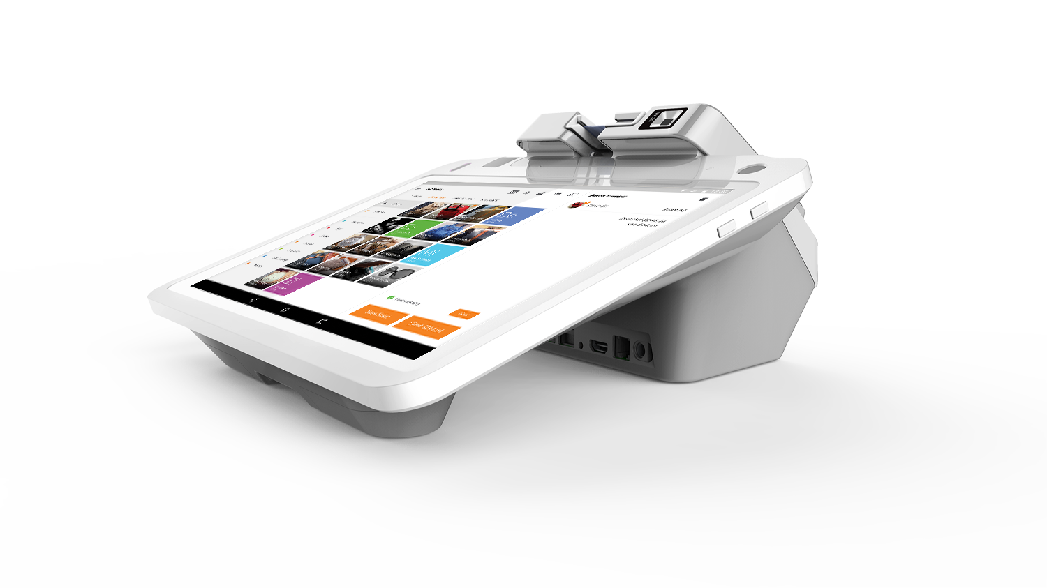 Wide touchscreen register with a customer-facing display