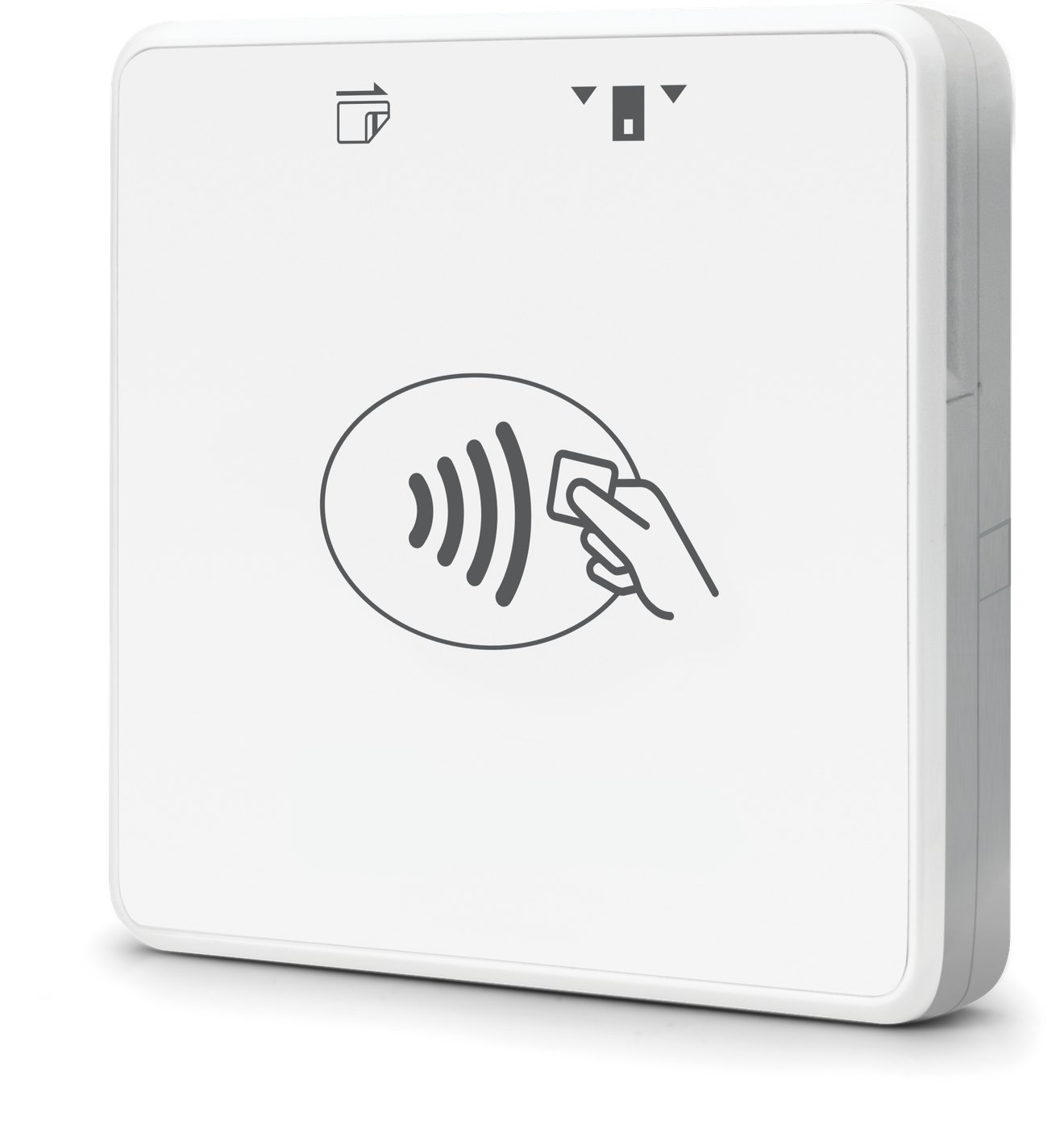 Front view of a contactless payment reader